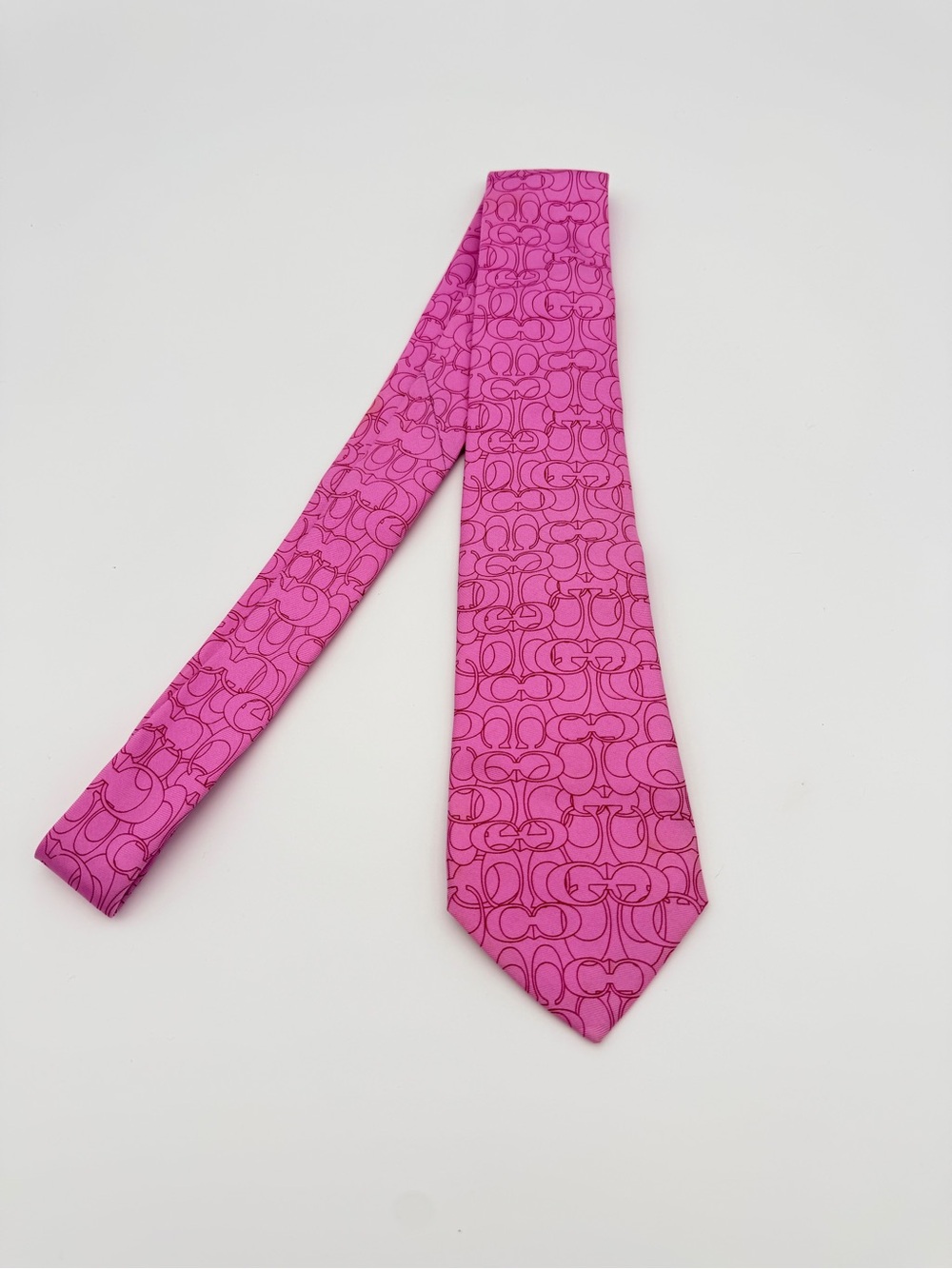 Coach Signature CC Pink Patterned Tie - 100% Silk